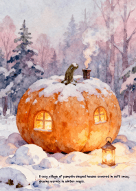 Snowy Pumpkin Village