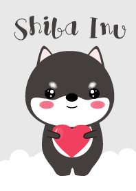 Simple Cute Black Shiba Inu V.2