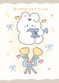 Bunny and tulip :) :) v.4