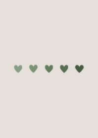 Heart/Dull green gradation