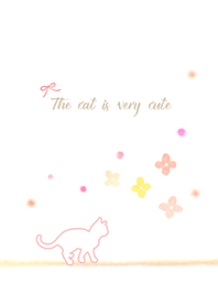 大人可愛いシンプルねこ＊ピンク