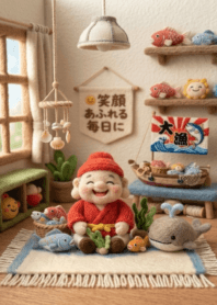 Lucky Ebisu: Fluffy Felt Friends