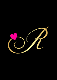Gold initial - R -