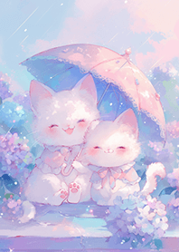 下雨天の喵咪姊妹❤️