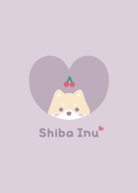 柴犬2 櫻桃 [紫色的 粉色的]