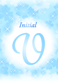 V-Initial-Flower-Light blue