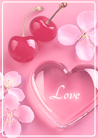 Lucky cherry blossoms and hearts