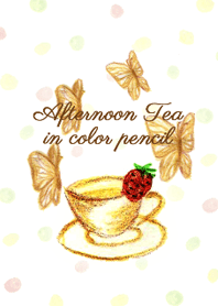 Afternoon Tea in color pencil