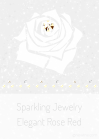 Sparkling Jewelry Elegant Rose White