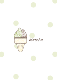 Matcha gelato -white- dot