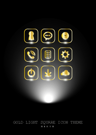 GOLD LIGHT SQUARE ICON THEME