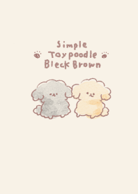 Simple Toy Poodle Black Brown Beige
