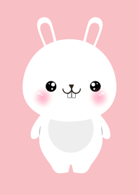 กระต่ายขาวน่ารักเรียบๆ