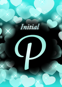 P-Initial-heart- Mint&black