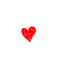 Red heart and white background
