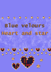 Blue velours(Heart and star)