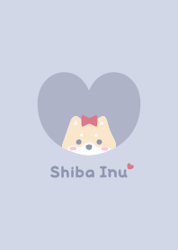 柴犬2リボン[ブルーパープル]