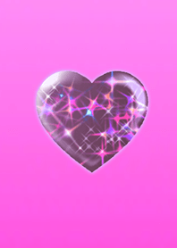 Glittering Luck Heart Pink