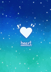 Cai-Meng-Cat-starry sky Heart blue