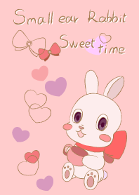 Small ear rabbit sweet time-pink-