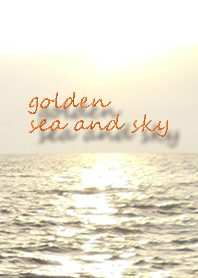 Semoga beruntung☆ Laut dan langit emas.