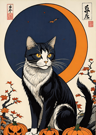 Ukiyo-e - Halloween cat b31f56