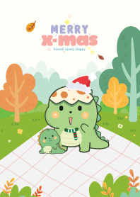 Dino Picnic Christmas Day Pastel Green