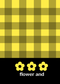 Flower and check pattern 3