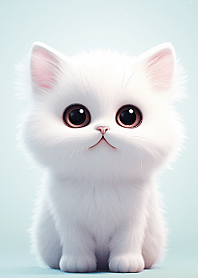 super cute white cat