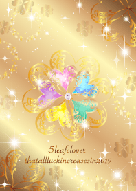 2019全ての運気が上がる5つ葉クローバー金