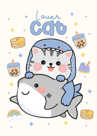 Cat lover with shark cute :D