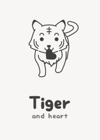 Tiger & heart Pearl WHT
