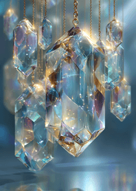Blue Sparkling Crystal Drops