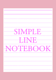 SIMPLE PINK LINE NOTEBOOK-ROSE PINK