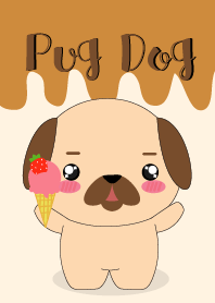 Love Love Cute Pug Dog