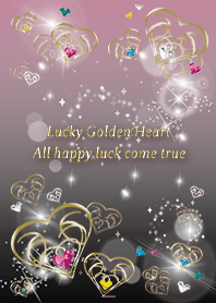 黒とピンク / 全運気UP!幸運ゴールドハート