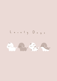 5 dogs (NL)/pink beige LB