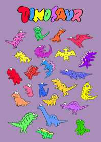 Gathering dinosaur toys/purple.