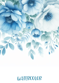 WATERCOLOR-LIGHT BLUE FLOWER-12