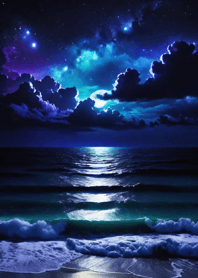 暗夜天空-海邊 C875eB