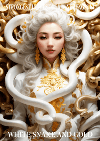 White snake and gold  Lucky 40