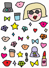 おかっぱあたまのハナ(白）