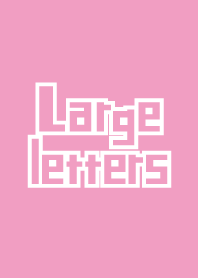 Large letters Pink