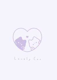 ねことハート。むらさき