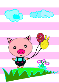 little cute pink pig