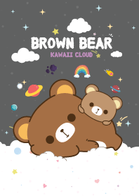 Brown Bear Candy Cotton Black