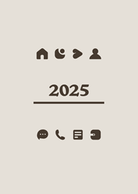 2025년의 단순성(회색 갈색)
