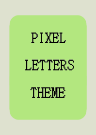 PIXEL LETTERS THEME[LEAF GREEN]-BEIGE
