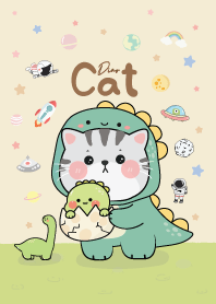 Cat Dino Cute : Green