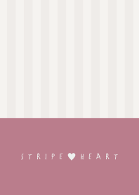 STRIPE&HEART DUSKY PINK